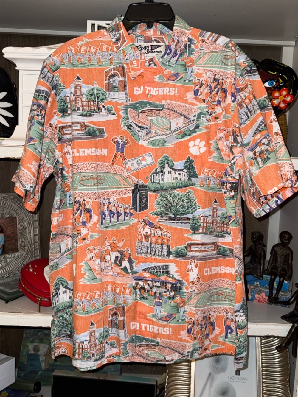 Reyn Spooner  Clemson button up shirt tailgate fan  scenic game day XL go tigers - Picture 3 of 6